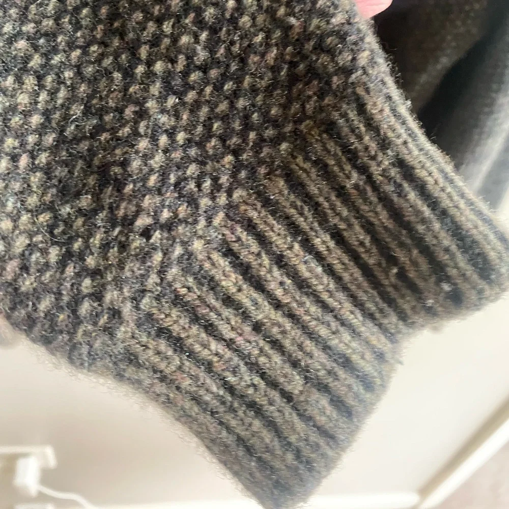Fisherman Out Of Ireland Ribbed Sweater Men XXL Brown Virgin Wool Donegal - Picture 8 of 12